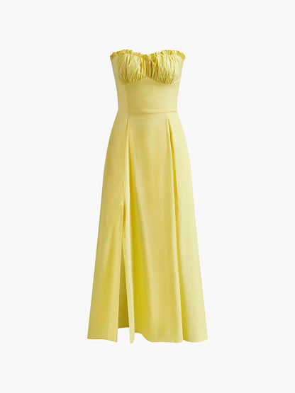 Robe Été Femme Bustier A-Ligne Chic et Féminine