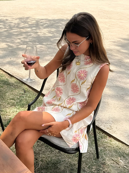 Robe Été Fleurs Brodées - Chic Bohème Féminin