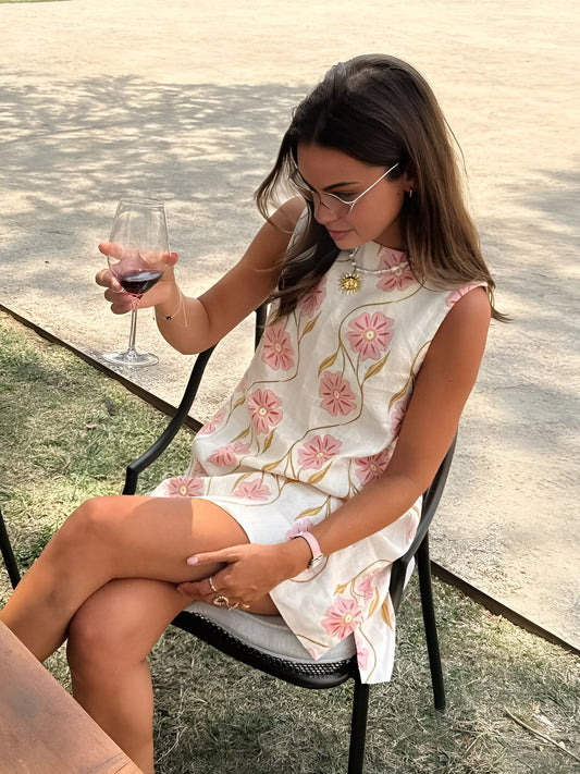 Robe Été Courte Fleuri pour Femme Légère et Décontractée - PanierRoyale