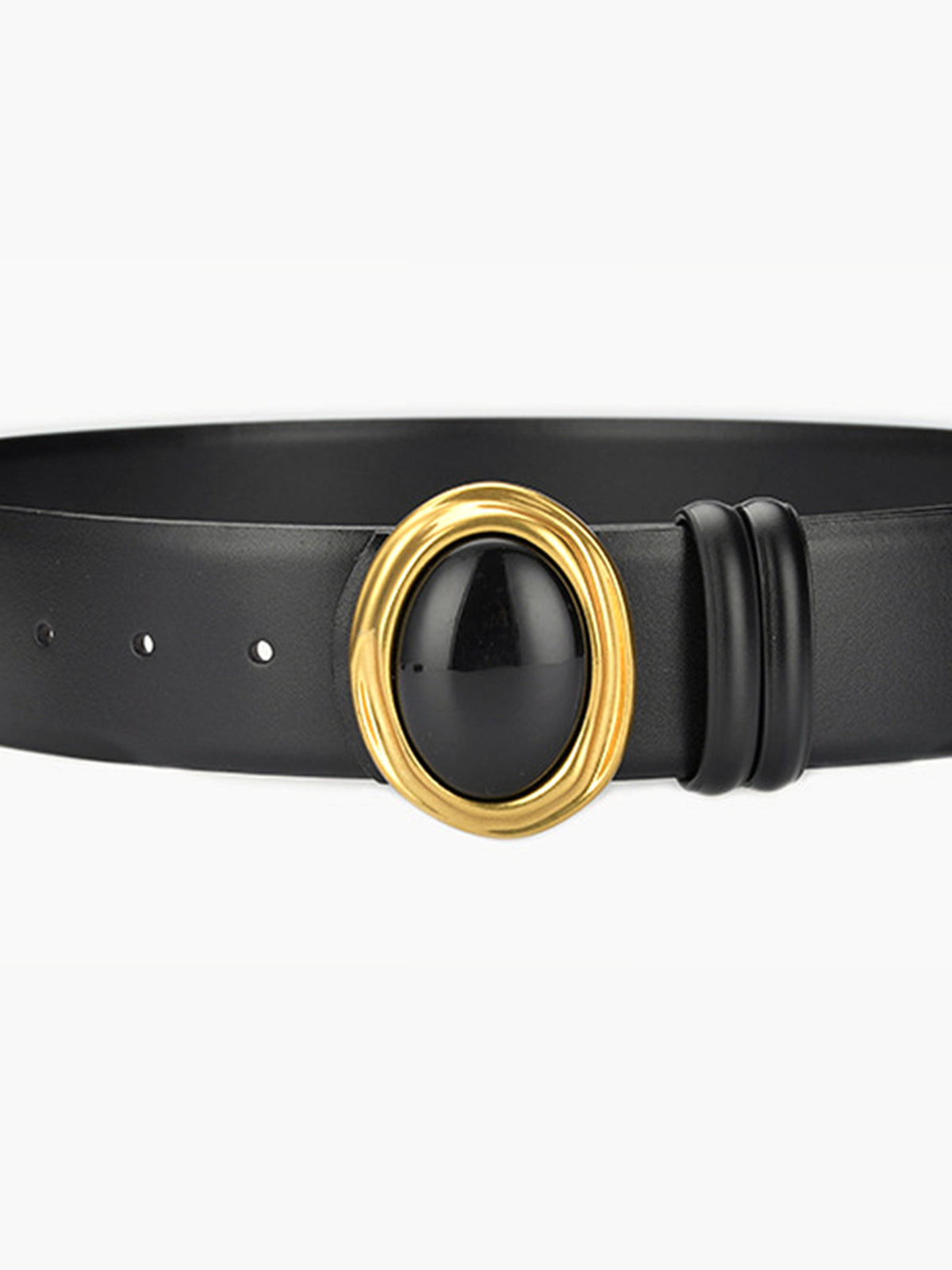 Ceinture en Cuir avec Boucle Or pour Femme et Homme
