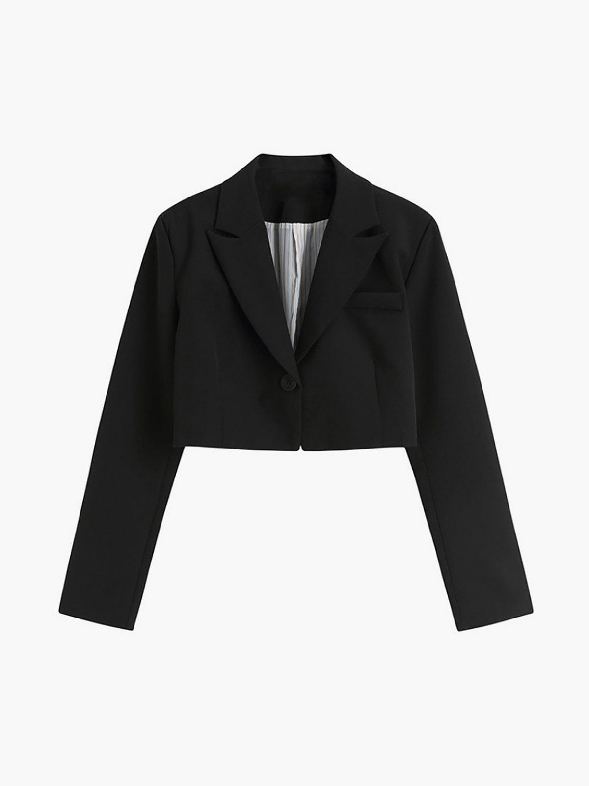 Blazer Femme Noir Court Élégant pour Travail