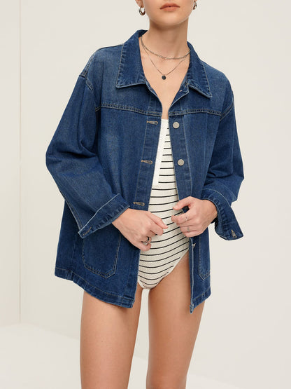Veste Denim Décontractée et Élégante