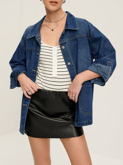 Veste Denim Décontractée et Élégante