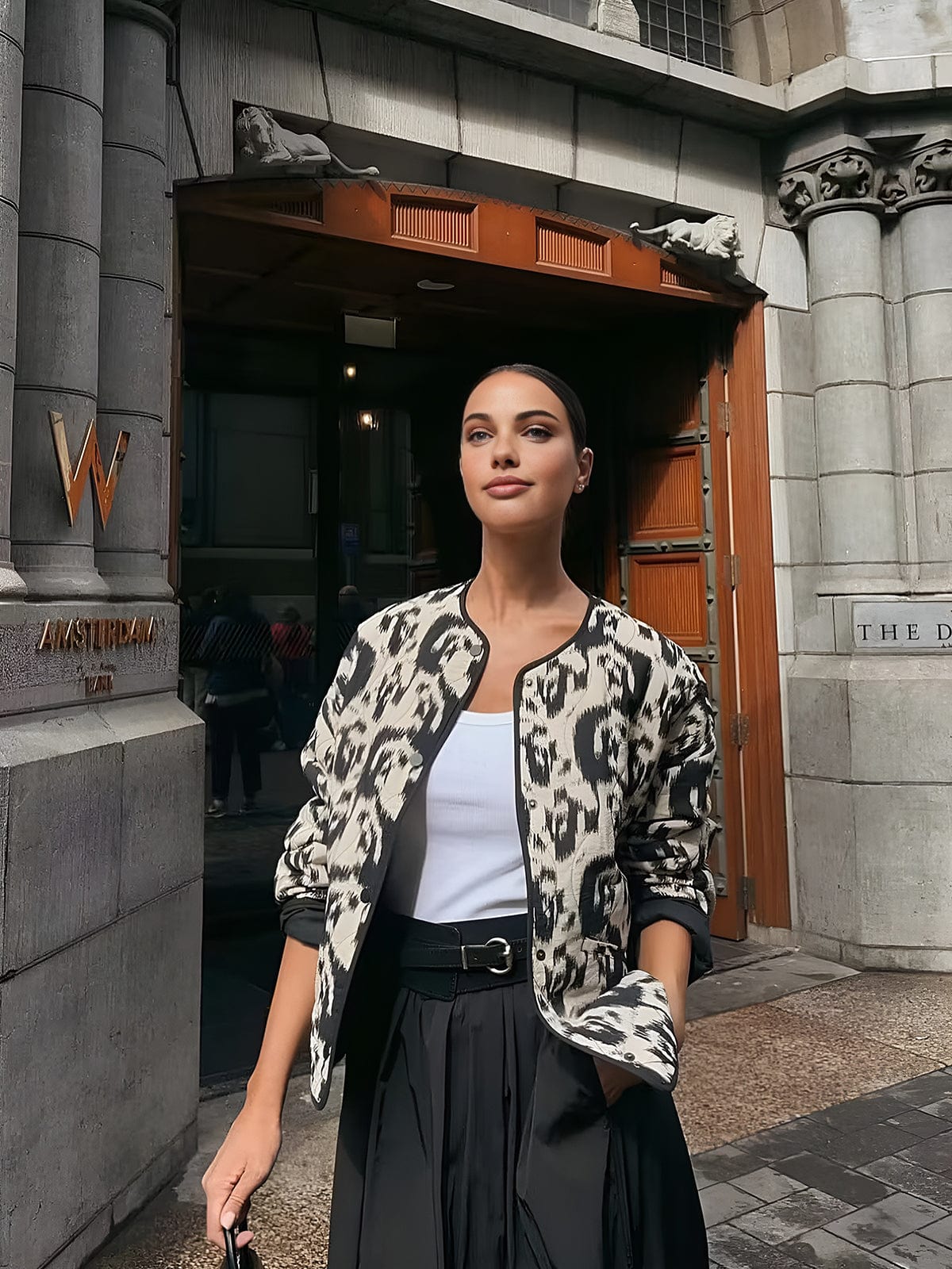 Blouson Leopard Imprimé Wild pour Look Dérangé