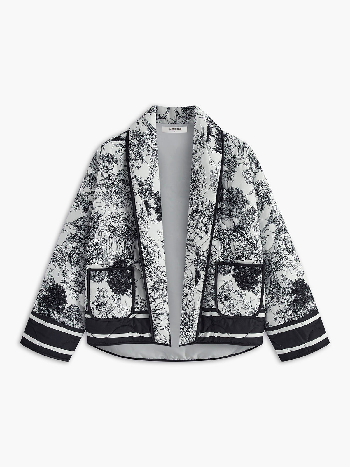 Veste Femme Imprimée Colorée avec Poches - PanierRoyale