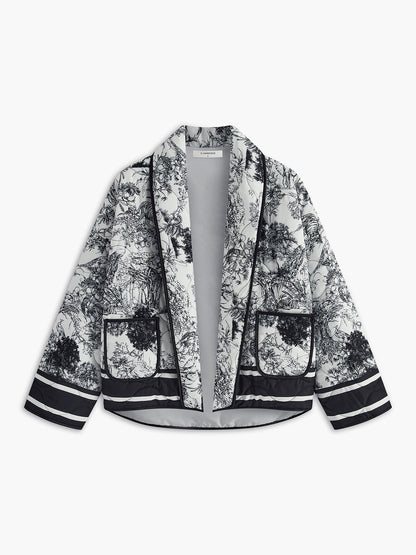 Veste Femme Imprimée Colorée avec Poches - PanierRoyale