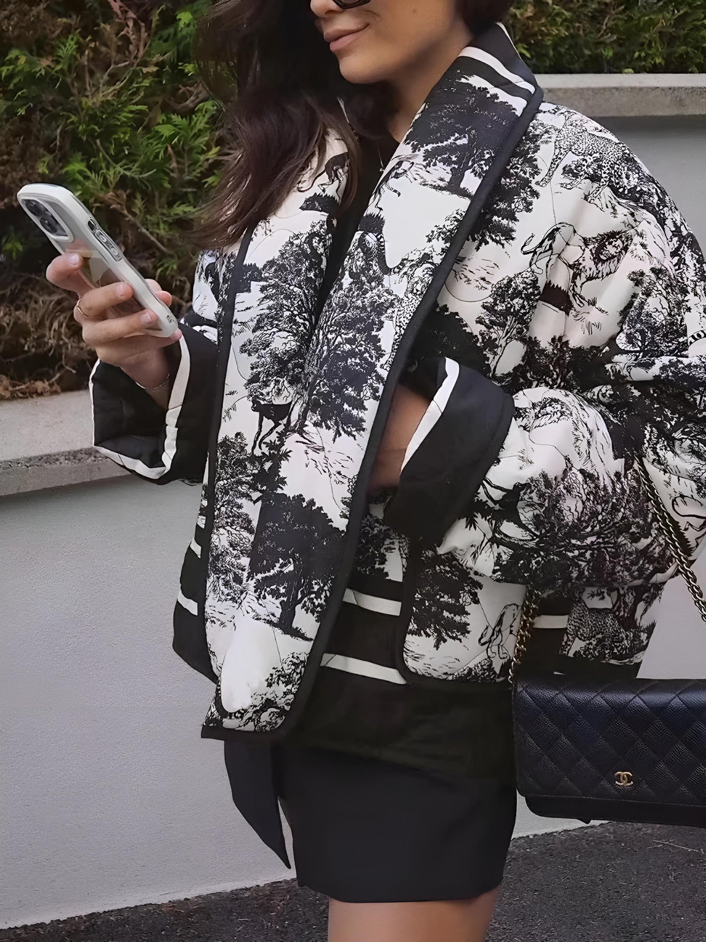 Veste Femme Imprimée Colorée avec Poches