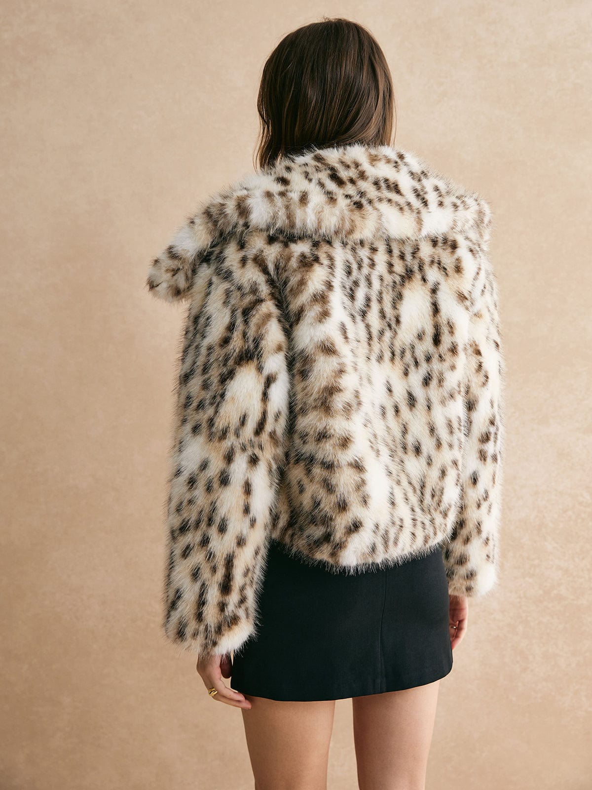 Blouson en Fausse Fourrure Leopard Chic et Élégant