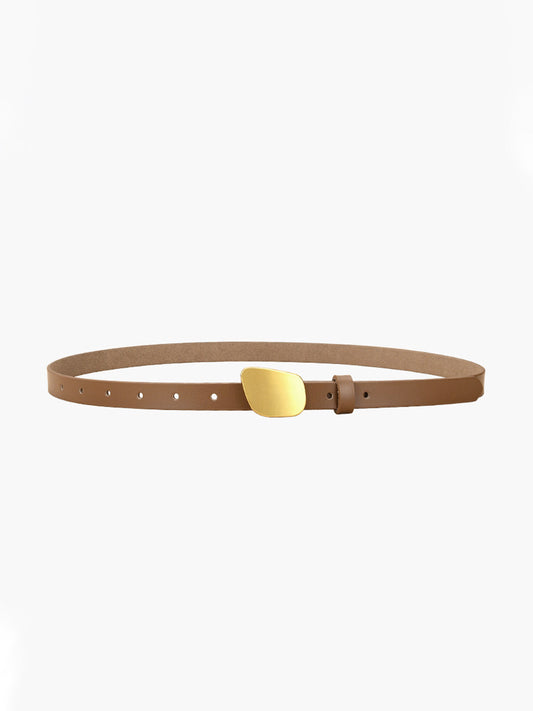 Ceinture en Cuir avec Boucle Or - BerlinGlamour