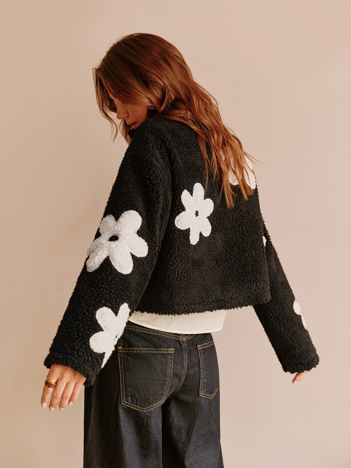 Veste en Jean Fleuri Pour Femme Printemps