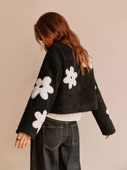 Veste en Jean Fleuri Pour Femme Printemps