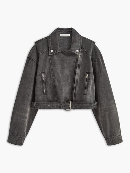 Veste en denim noir féminine tendance - BerlinGlamour