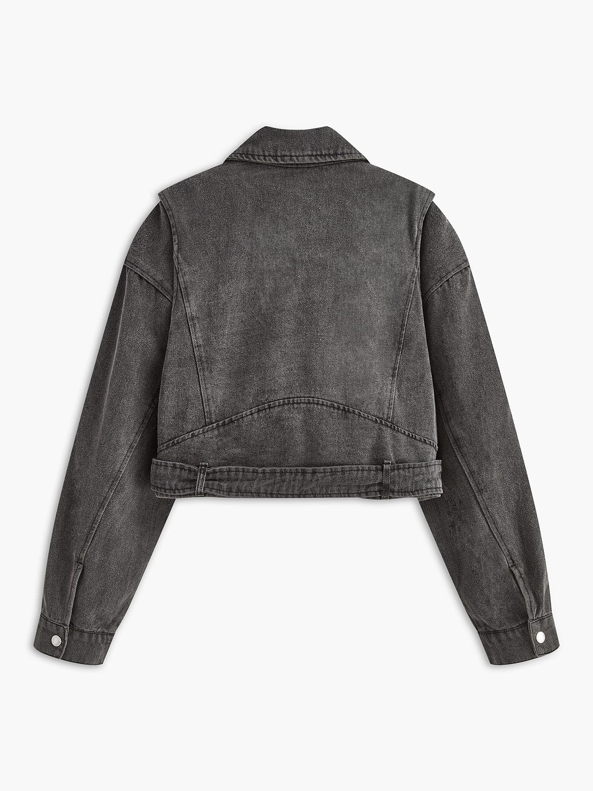 Veste en denim noir féminine tendance