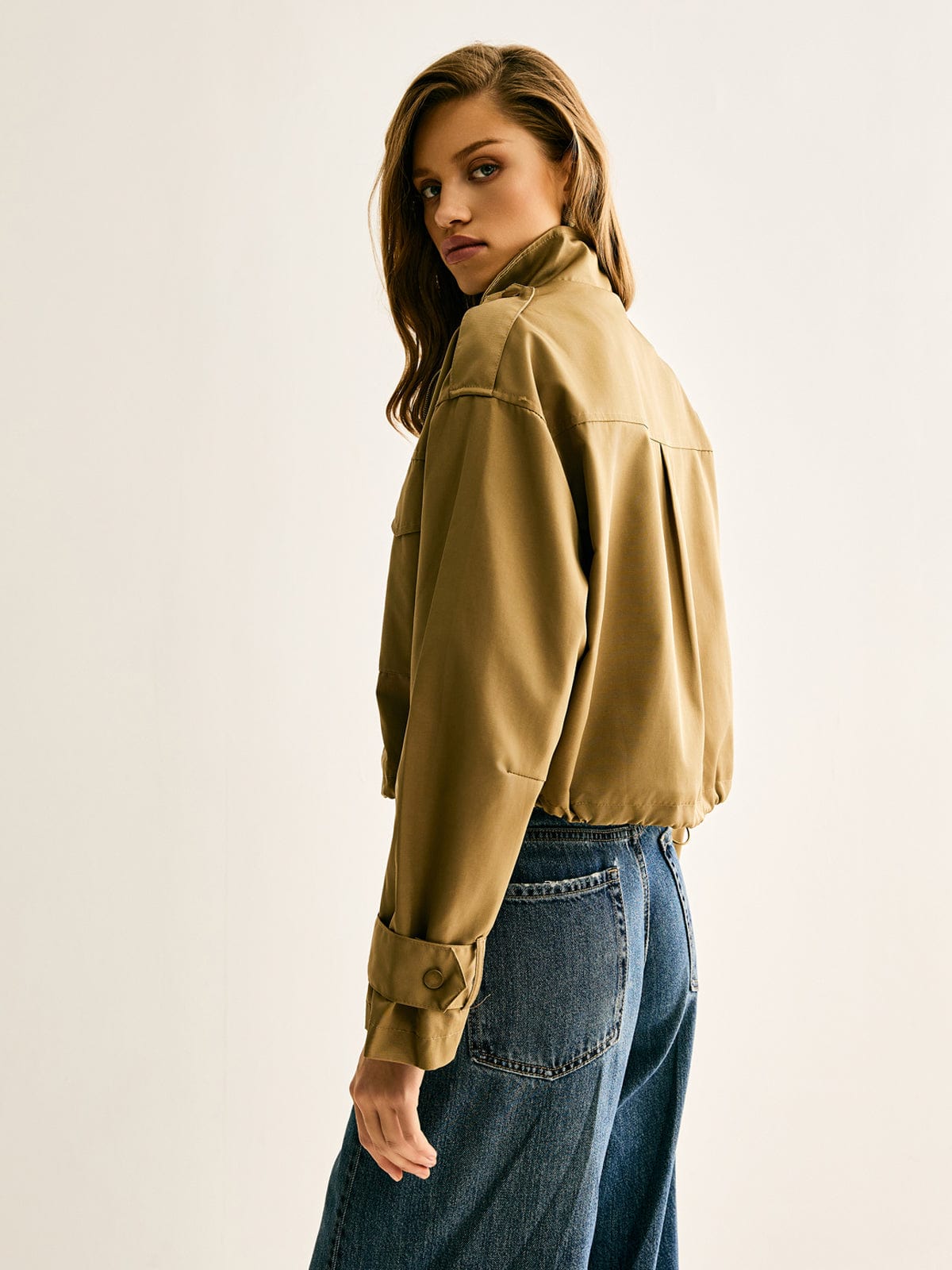 Veste denim court femme décontractée et tendance