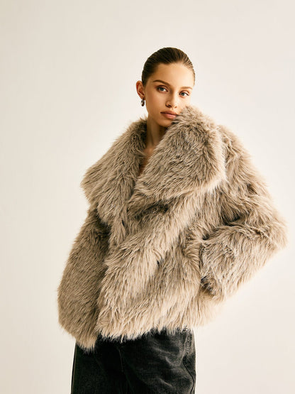 Veste en Fourrure Synthétique Élégante et Chaude