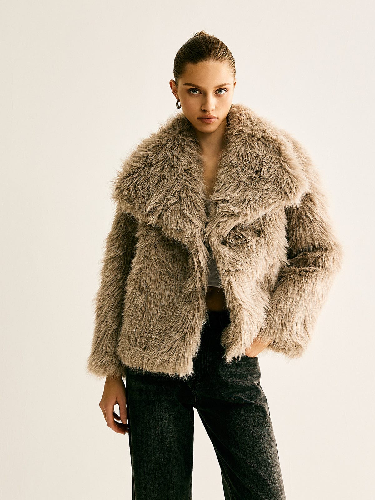 Veste en Fourrure Synthétique Élégante et Chaude