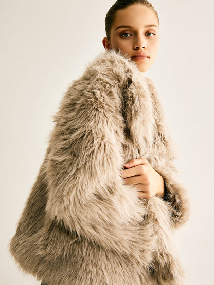 Veste en Fourrure Synthétique Élégante et Chaude