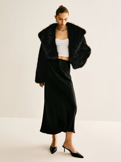 Manteau Fourrure Synthétique Doux et Chaud