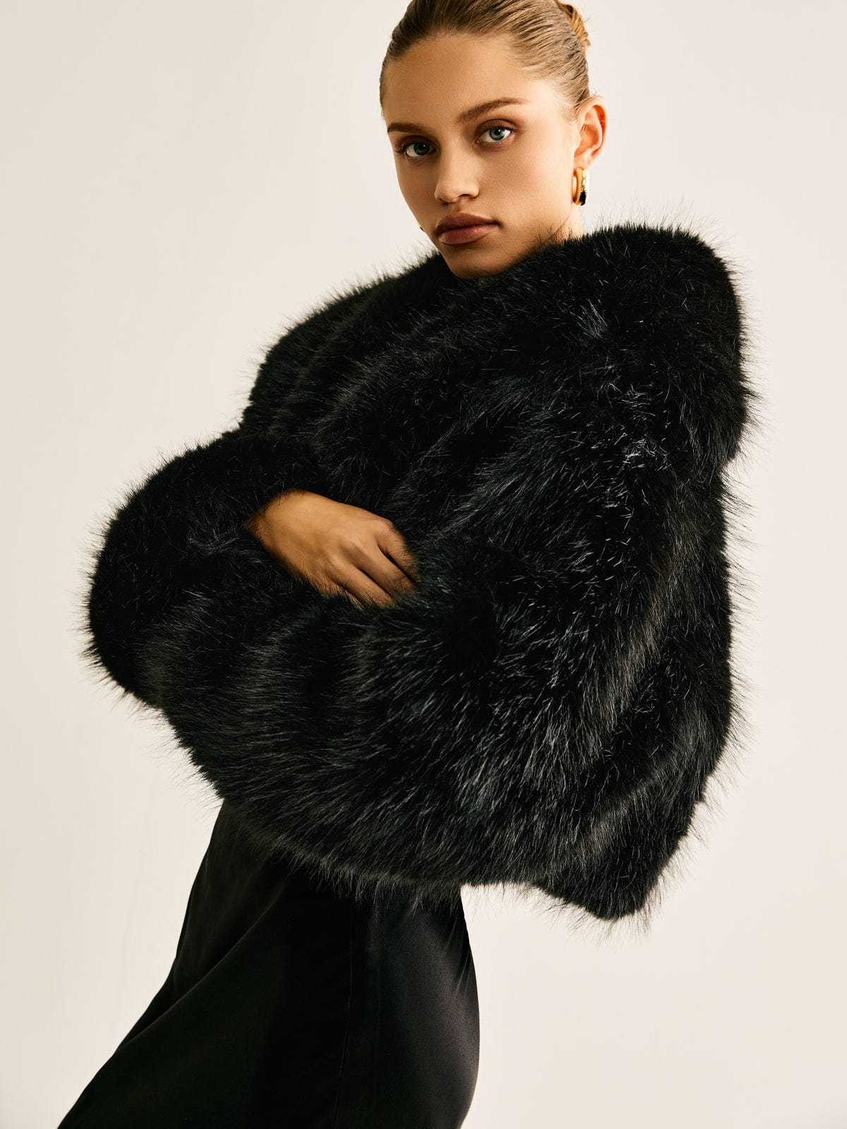 Manteau Fourrure Synthétique Doux et Chaud