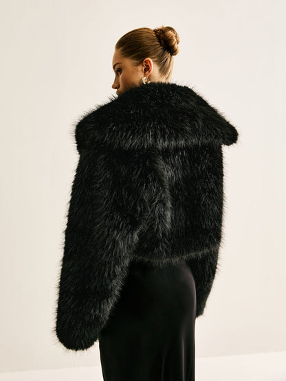 Manteau Fourrure Synthétique Doux et Chaud