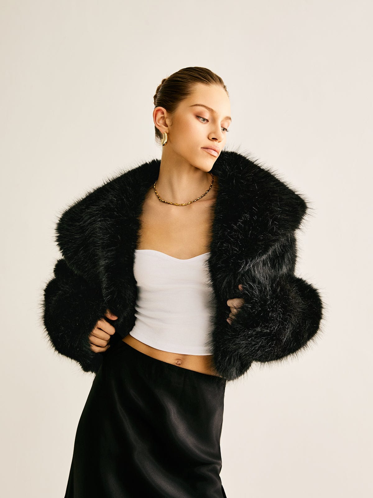 Manteau Fourrure Synthétique Doux et Chaud