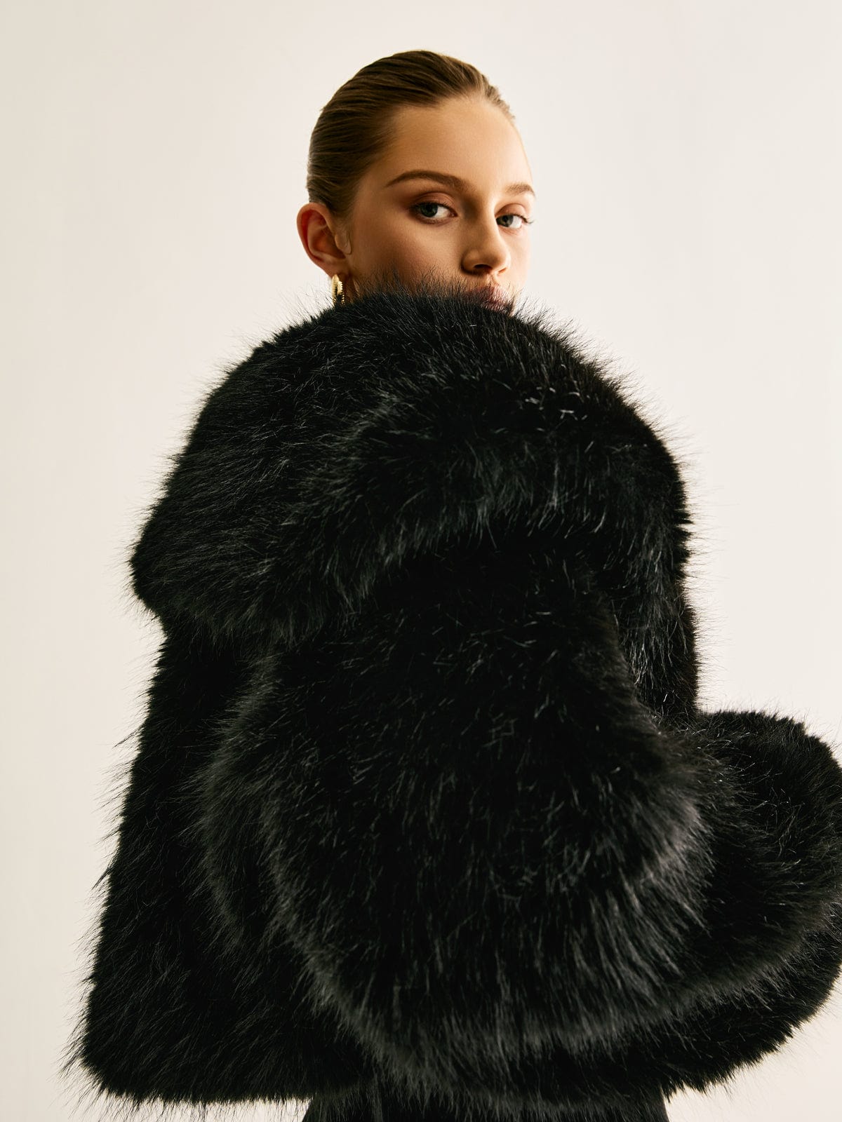 Manteau Fourrure Synthétique Doux et Chaud