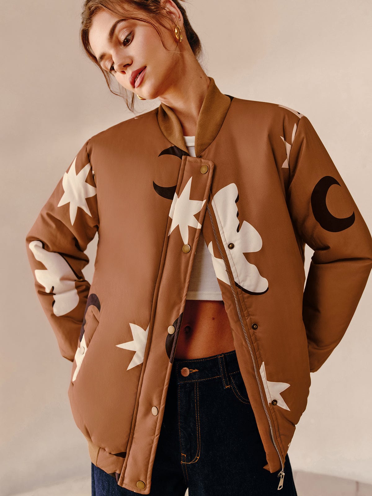 Blouson bomber oversize urbain et tendance