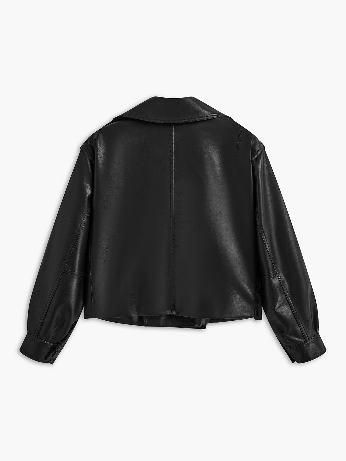 Blouson Cuir Noir Style Biker Féminin