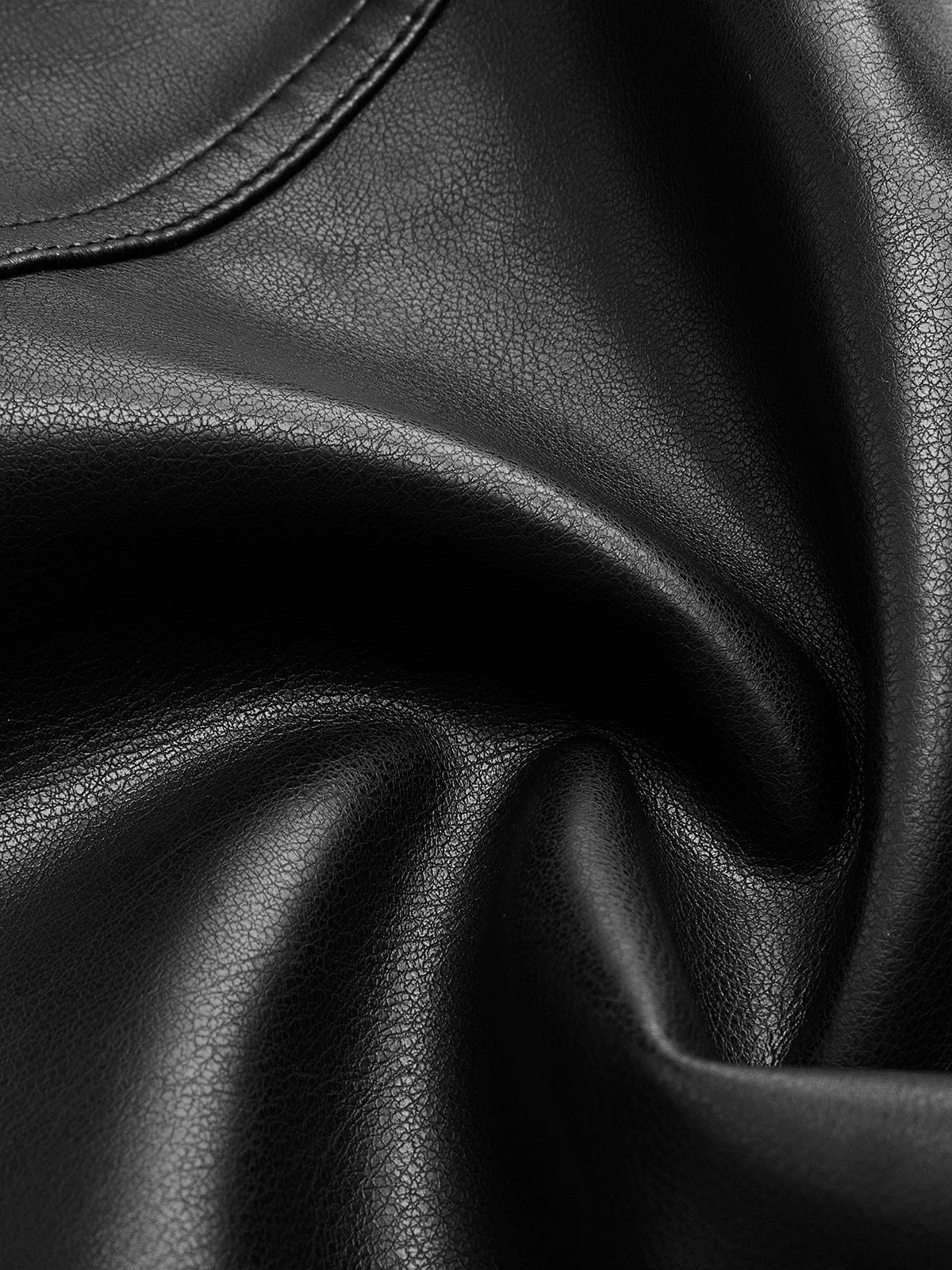 Blouson Cuir Noir Style Biker Féminin