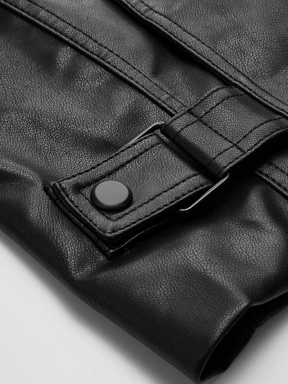Blouson Cuir Noir Style Biker Féminin