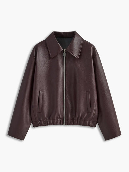 Blouson Cuir Classique Féminin - BerlinGlamour