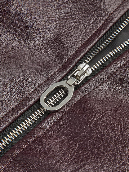 Blouson Cuir Noir Moderne et Élégant