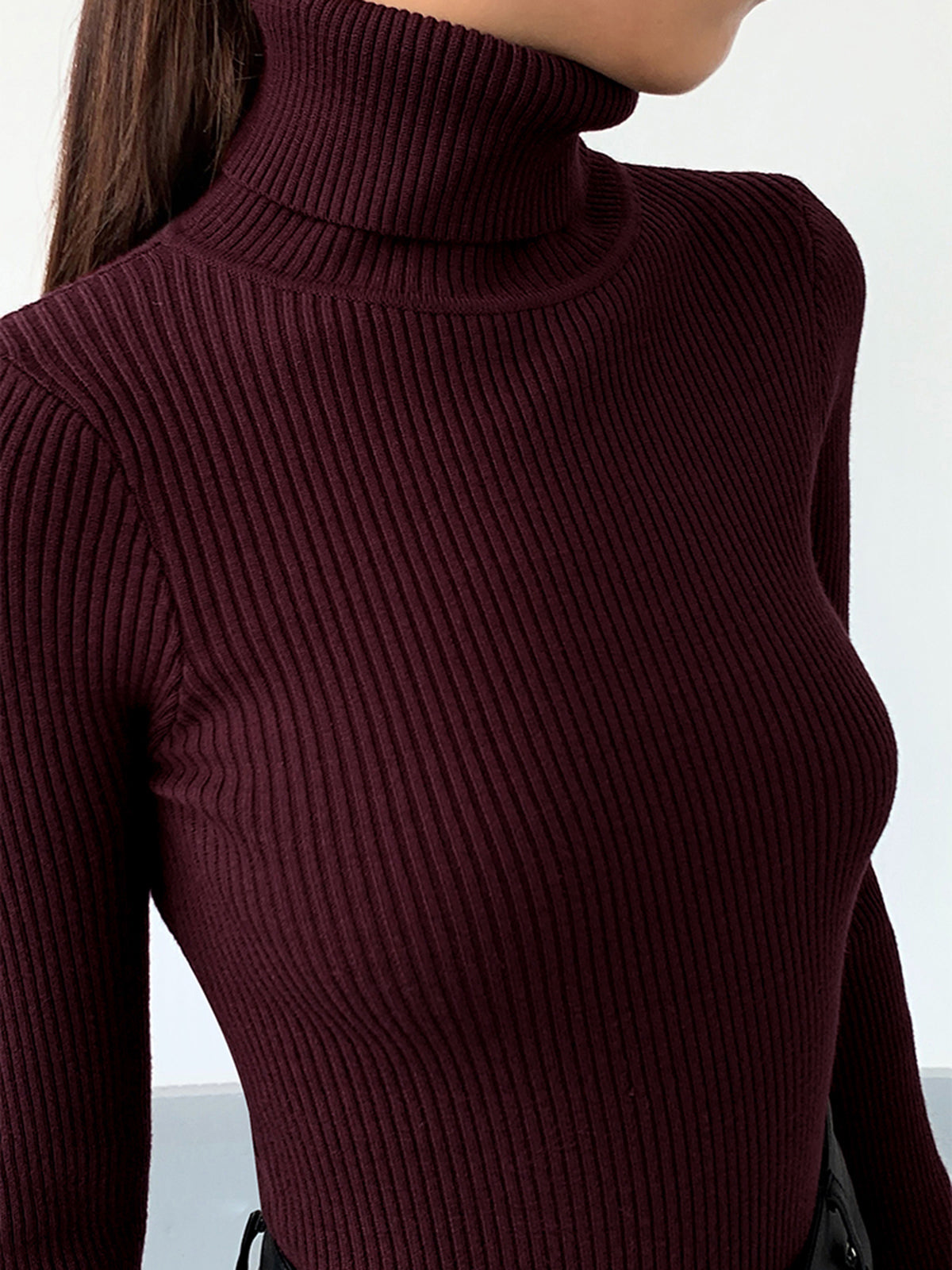 Pull Femme Col Roulé Décontracté Printemps
