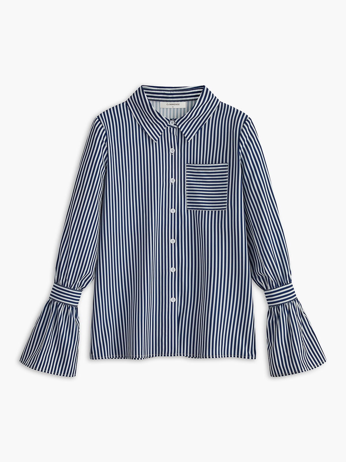 Blouse femme rayée marine manches larges