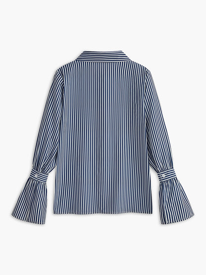 Blouse femme rayée marine manches larges