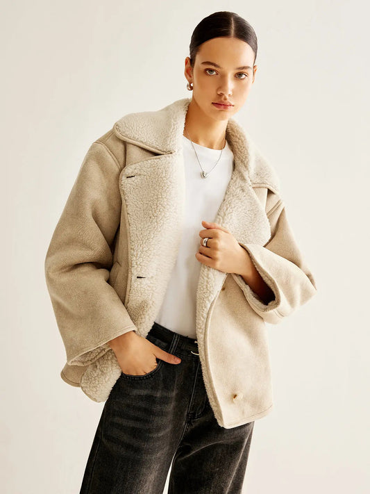 Blouson Fleece Femme à Boutons - BerlinGlamour