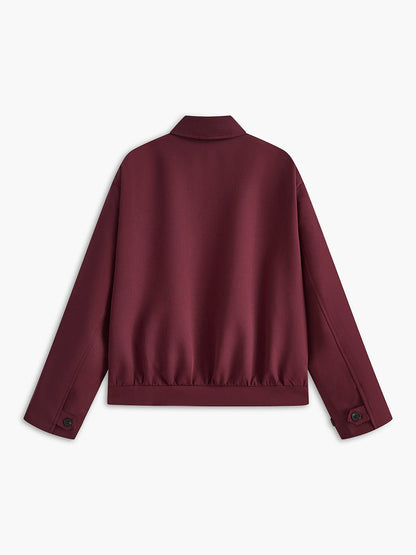 Veste Rouge Bourgogne Élégante et Polyvalente