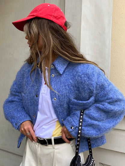 Veste Élégante Femme à Boutons - BerlinGlamour
