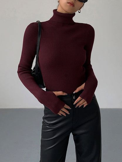 Pull Femme Col Roulé Décontracté Printemps