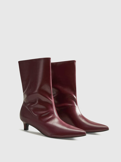 Bottines Bordeaux Élégantes et Chic