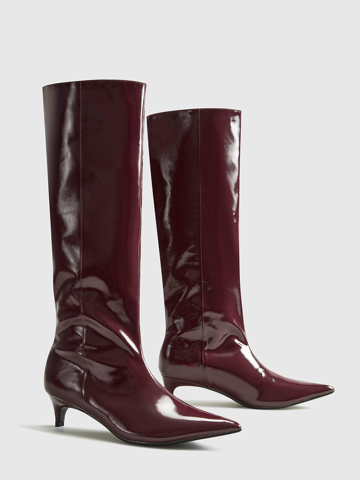 Bottines Knie-Hautes Confortables en Cuir