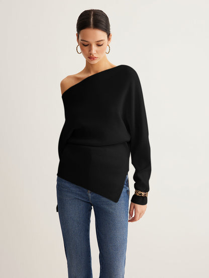 Top femme décolleté asymétrique tendance