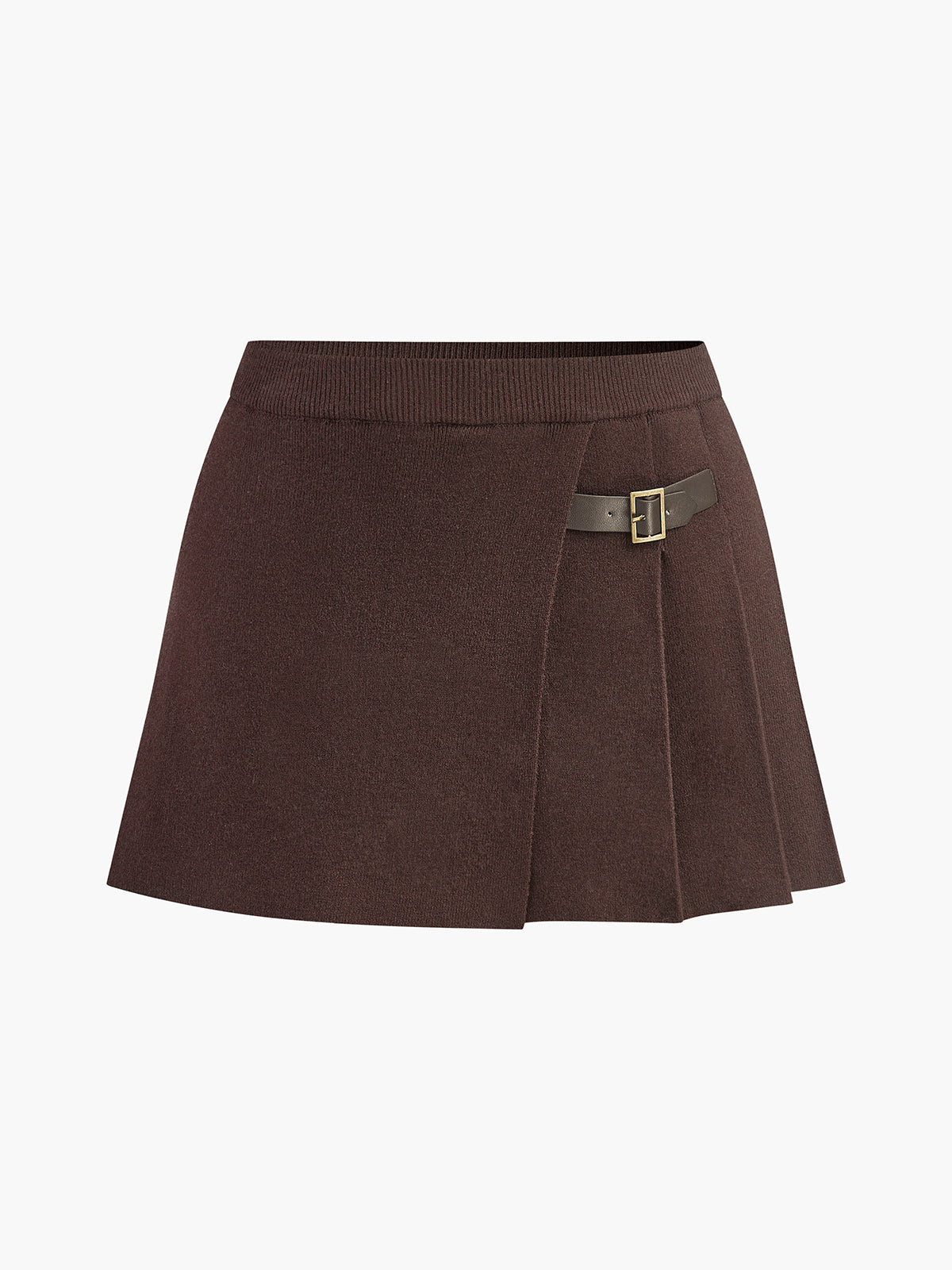 Robe Mini en Maille avec Ceinture Décorative - BerlinGlamour