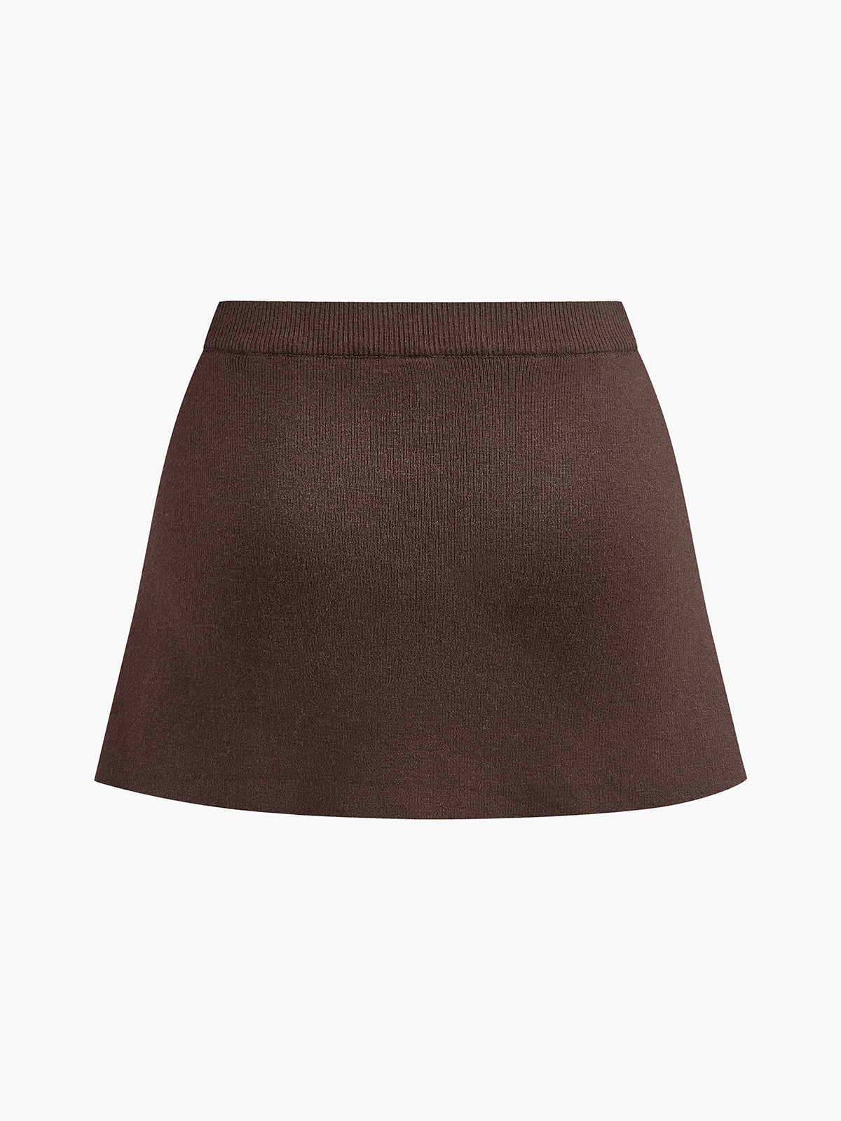 Robe Mini en Maille avec Ceinture Décorative