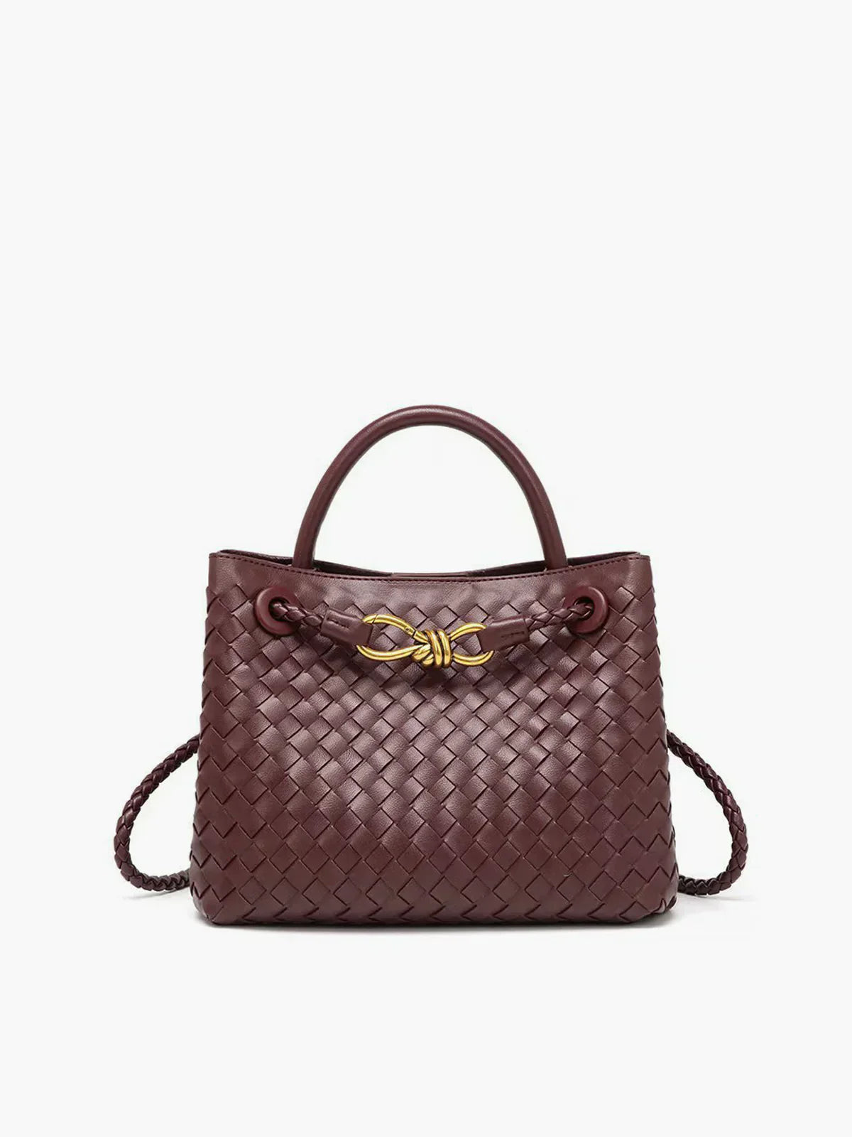 Sac à Main Paille Tressée avec Bretelle Adjustable