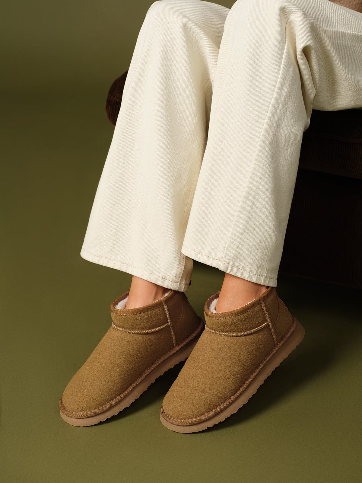 Bottes Hiver Chaudes en Laine Douce