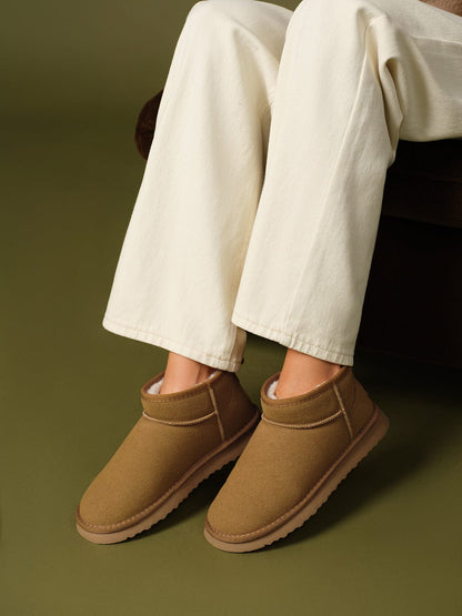 Bottes Hiver Chaudes en Laine Douce
