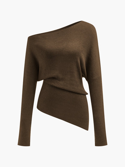 Top femme décolleté asymétrique tendance