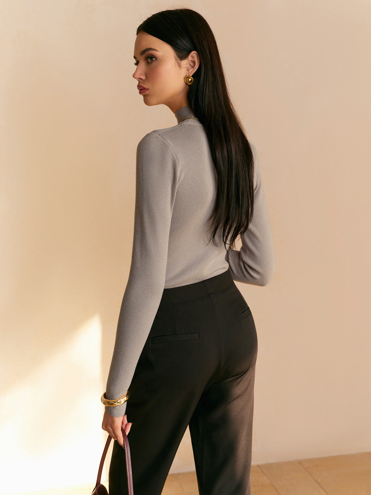 Pullover Femme Élégant Taille Slim Hiver