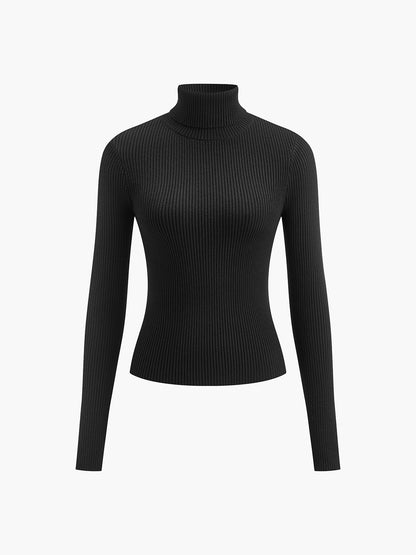 Pull Femme Col Roulé Décontracté Printemps
